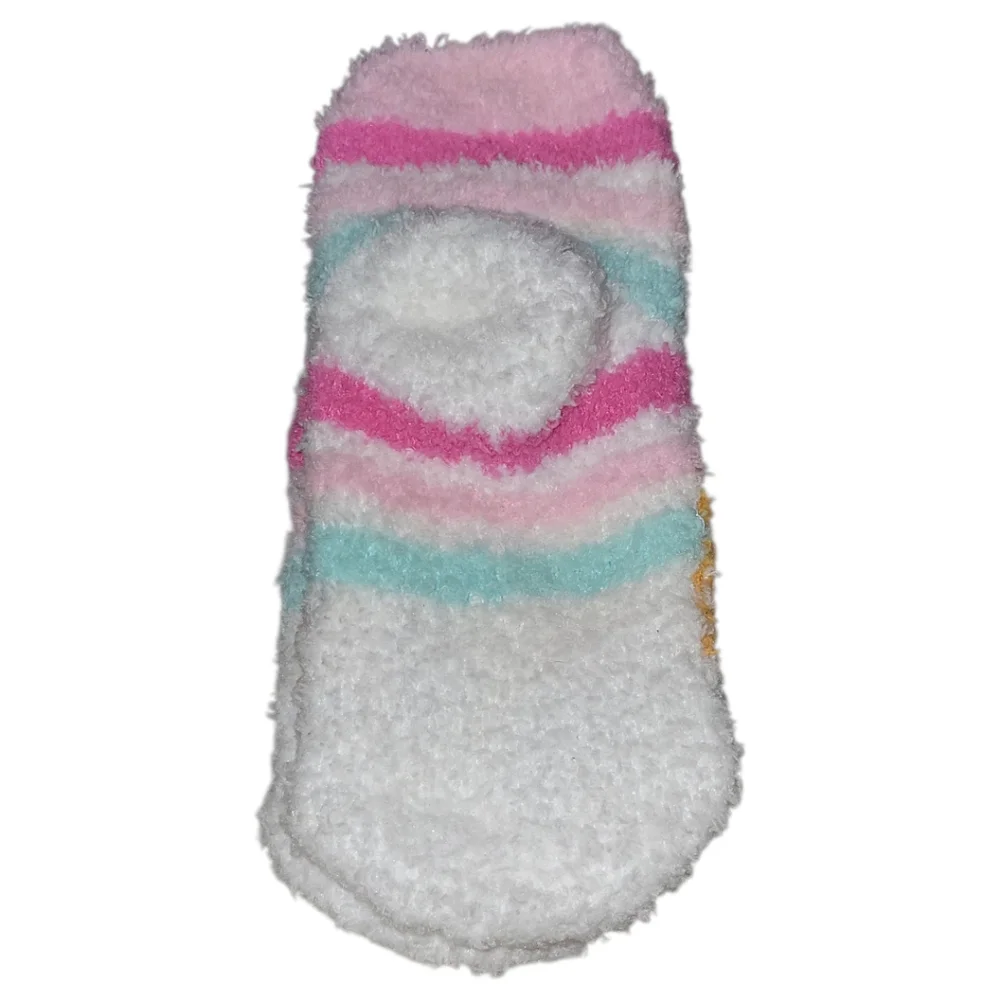 NWT Girls Cozy Critter Socks Pink White Orange Fleece Fox Shoe Sz 7-3